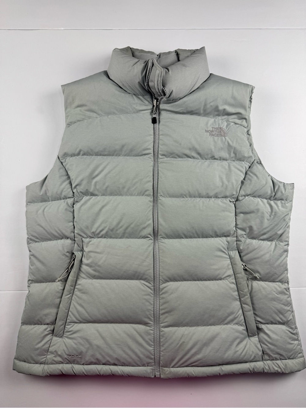 The North Face Neptse 700 goose down Women's Light Grey Puffer Vest